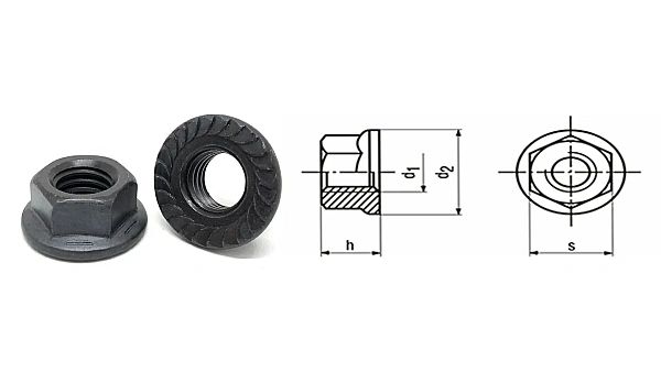 FLANGE NUTS WITH SERRATION
